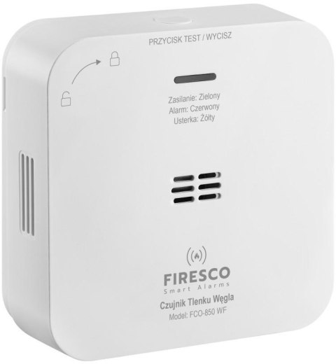 Czujnik czadu Firesco FCO-850 WF z WiFi aplikacja Tuya