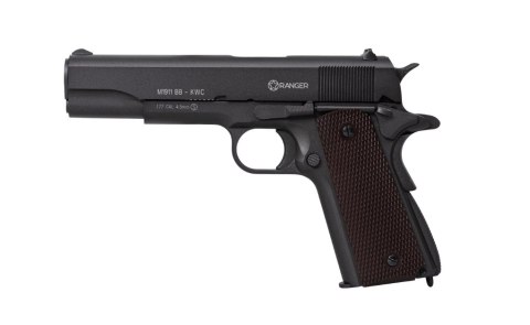 Wiatrówka RANGER M1911 BB KWC kal. 4,5 BBs BLOW BACK 17 strz. FULL METAL CO2 (AAKCMB760AZB)