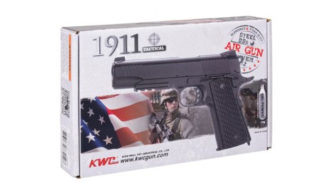 Wiatrówka RANGER M1911 BB KWC kal. 4,5 BBs BLOW BACK 17 strz. FULL METAL CO2 (AAKCMB760AZB)