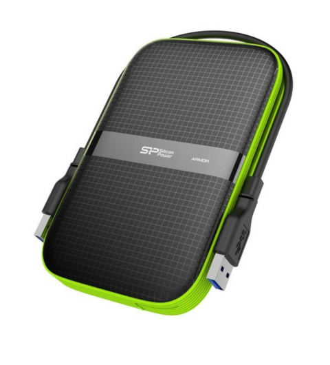 Dysk zewnętrzny Silicon Power Armor A60 1TB 2.5" USB 3.2 5400 obr/min Green-Black (SP010TBPHDA60S3K)