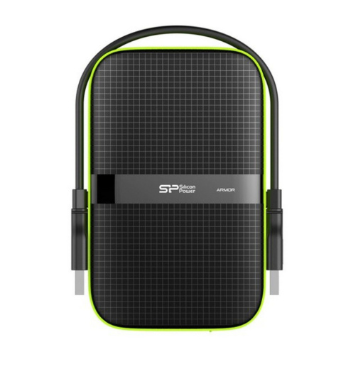 Dysk zewnętrzny Silicon Power Armor A60 1TB 2.5" USB 3.2 5400 obr/min Green-Black (SP010TBPHDA60S3K)