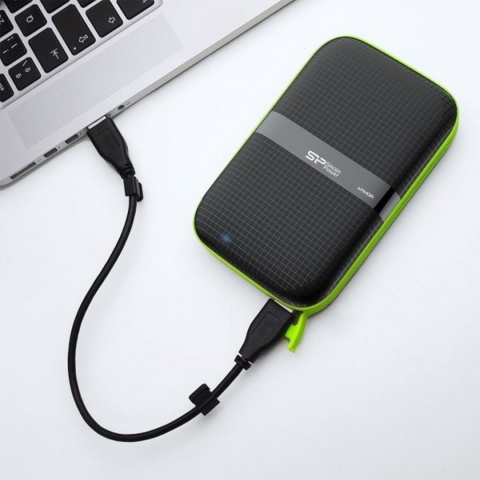 Dysk zewnętrzny Silicon Power Armor A60 1TB 2.5" USB 3.2 5400 obr/min Green-Black (SP010TBPHDA60S3K)