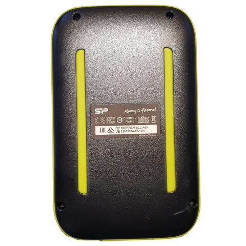 Dysk zewnętrzny Silicon Power Armor A60 1TB 2.5" USB 3.2 5400 obr/min Green-Black (SP010TBPHDA60S3K)