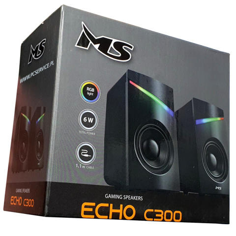 Głośniki MS Echo C300 2.0 6W RGB LED USB