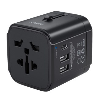 Ladowarka podróżna Aukey PA-TA01 BK EU/US/UK/AUS, Adapter DC