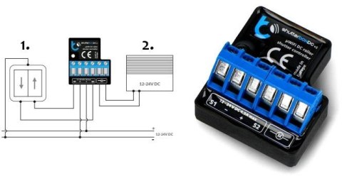 BLEBOX shutterBoxDC v2 moduł i/o WiFi 2x wej. binarne 2x wyj. przekaźnikowe 230V