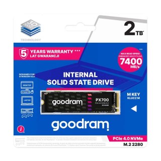 Dysk SSD GOODRAM PX700 2TB PCIe NVMe M.2 2280 (7400/6500) RETAIL