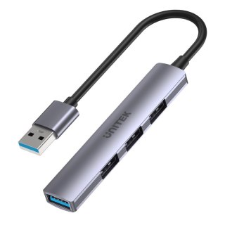 Hub USB Unitek H1208A 1xUSB-A 5 Gbps, 3xUSB-A 2.0 alu