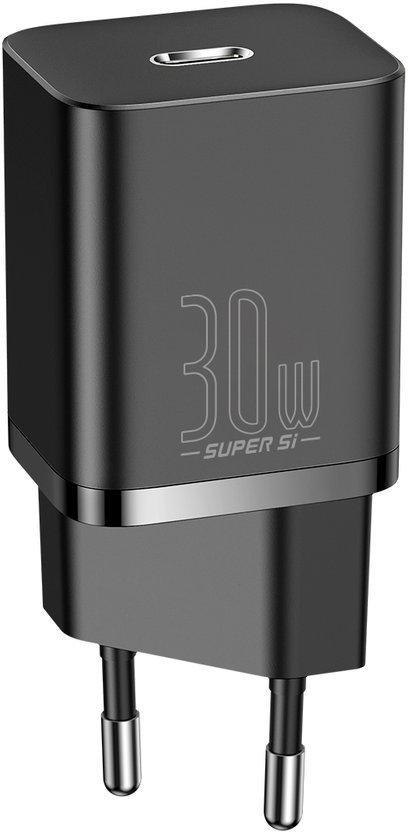 ŁADOWARKA SIECIOWA Baseus Super Si Quick Charger 1C CSUP-J01 30W 1x USB-C PD 3.0 QC 3.0 CZARNA