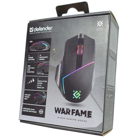 MYSZ DEFENDER GM-880L WARFAME OPTIC 12800dpi 8P RGB