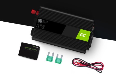 ZESTAW PRZETWORNICA Green Cell 12V->230V 300W/600W CZYSTY SINUS + AKUMULATOR AGM ULTRACELL 12V 45Ah