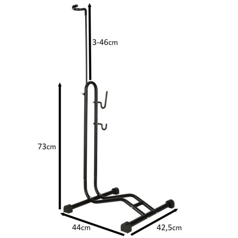 Stojak na rower pojedynczy wysoki mocny metalowy czarny