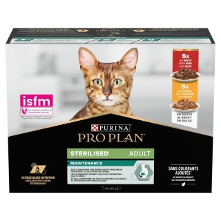 Purina Pro Plan Sterilised Wołowina i kurczak Multipack 10x85g