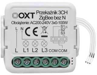 Moduł OXT mini 3 obwódy ZigBee bez N Tuya