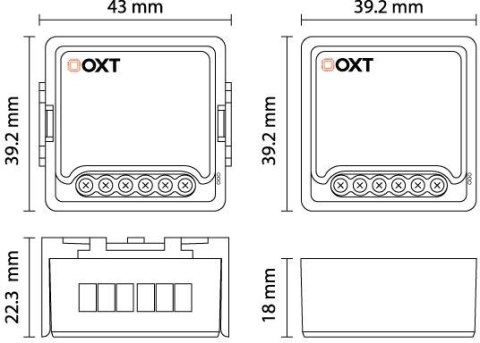 Moduł OXT mini 3 obwódy ZigBee bez N Tuya