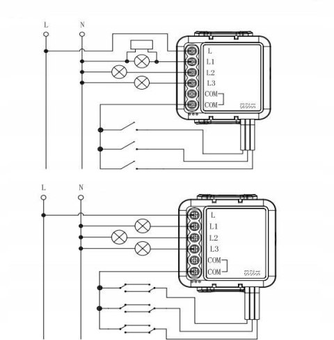 Moduł OXT mini 3 obwódy ZigBee bez N Tuya