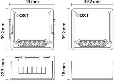 Moduł OXT mini sterownik rolet ZigBee TUYA Moduł OXT mini sterownik rolet ZigBee TUYA