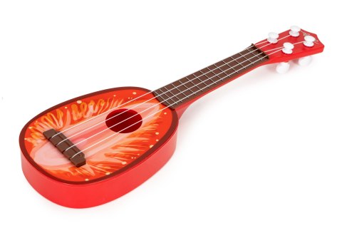 Ukulele gitara dla dzieci cztery struny truskawka