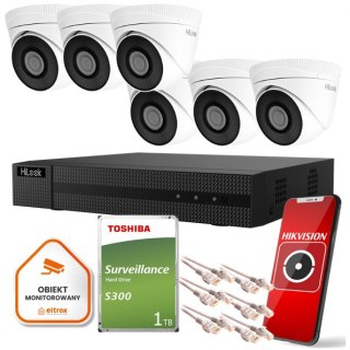 Zestaw monitoringu Hilook 6 kamer IP IPCAM-T5 1TB dysk