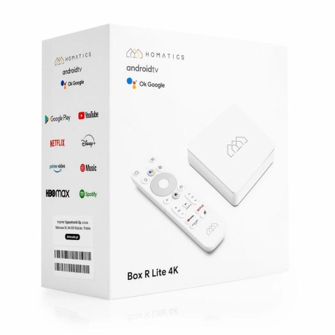 Homatics Box R 4K Android 11 WiFi 2,4 GHz+5 GHz | 2GB RAM | 16GB ROM + dekoder DVB-T2 H.265