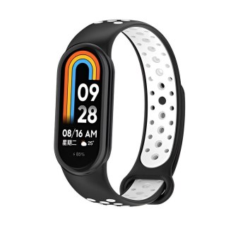 Pasek Beline do Mi Band 8 czarno-biały