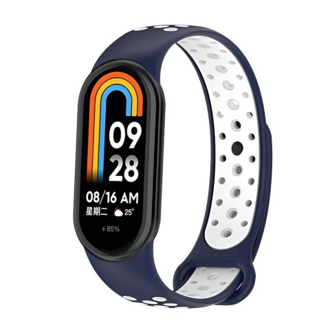 Pasek Beline do Mi Band 8 niebiesko-biały