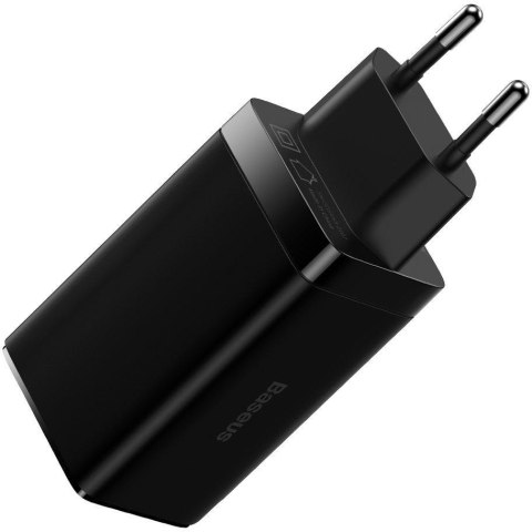 ŁADOWARKA SIECIOWA Baseus GaN 3 Pro Desktop Charger CCGP050101 65W 1x USB-A 2x USB-C PD 3.0 QC 4.0+ kabel