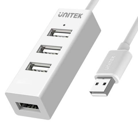 Adapter Unitek HUB 4xUSB 2.0 mini biały