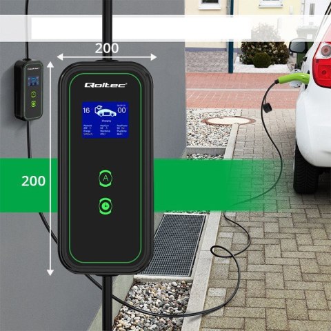 Qoltec Mobilna ładowarka do samochodów EV 2 w 1 typ2 | 7kW | 230V | CEE 5 PIN