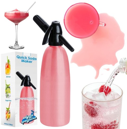 SATURATOR QUICK SODA SA-01 F RÓŻOWY 1 LITR SPECIAL EDITION SATURATOR QUICK SODA SA-01 F RÓŻOWY 1 LITR SPECIAL EDITION