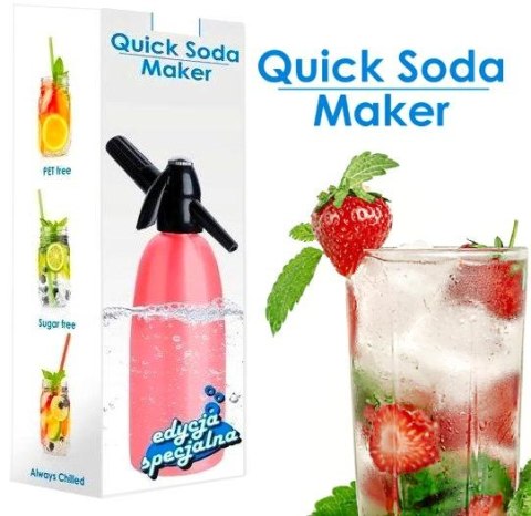 SATURATOR QUICK SODA SA-01 F RÓŻOWY 1 LITR SPECIAL EDITION SATURATOR QUICK SODA SA-01 F RÓŻOWY 1 LITR SPECIAL EDITION