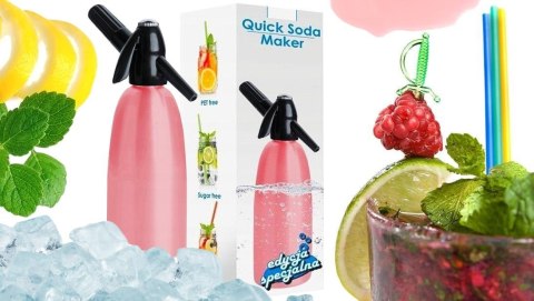 SATURATOR QUICK SODA SA-01 F RÓŻOWY 1 LITR SPECIAL EDITION SATURATOR QUICK SODA SA-01 F RÓŻOWY 1 LITR SPECIAL EDITION