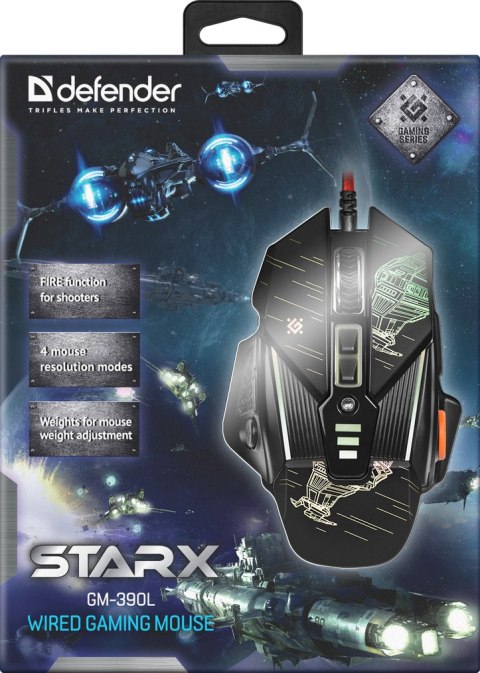 MYSZ DEFENDER STARX GM-390L OPTIC 3200dpi 8P