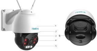 Kamera IP Wifi REOLINK RLC-523WA 5 Mpx obrotowa zoom