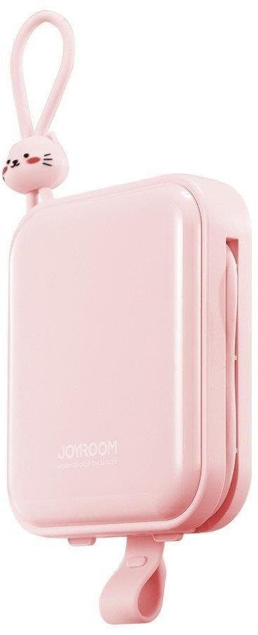 POWERBANK Joyroom Cutie Series JR-L008 10000mAh 22.5W PD QC Z KABLAMI 1x USB-A 1x USB-C RÓŻOWY