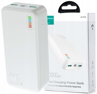 POWERBANK Joyroom Dazzling Series QP196 30000mAh 22.5W PD 3.0 QC 3.0 2x USB-A 1x USB-C BIAŁY