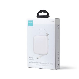 POWERBANK Joyroom Jelly Series JR-L002 10000mAh 22.5W PD QC Z KABLEM 1x USB-A 1x USB-C BIAŁY