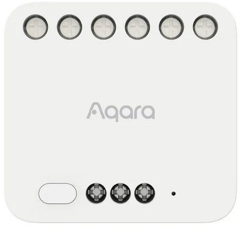 Aqara Dual Relay Module T2 | Podwójny przekaźnik | Zigbee, Apple HomeKit, Matter, Google Home, Alexa, DCM-K01