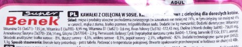 CERTECH Super Benek saszetka dla kota z kawałkami cielęciny w sosie 100g