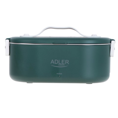 Adler AD 4505 green Pojemnik na żywność podgrzewany lunch box zestaw pojemnik separator łyżeczka 0,8L 55W