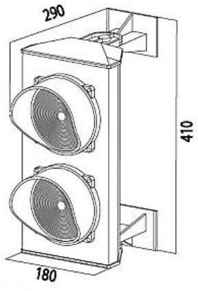 Semafor CAME PSSRV2 (2-komorowy: czerwone-zielone) 230V LED (001PSSRV2)