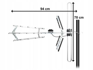 Antena DVB-T BLOW ATD27S VHF/UHF MUX8 pasywna