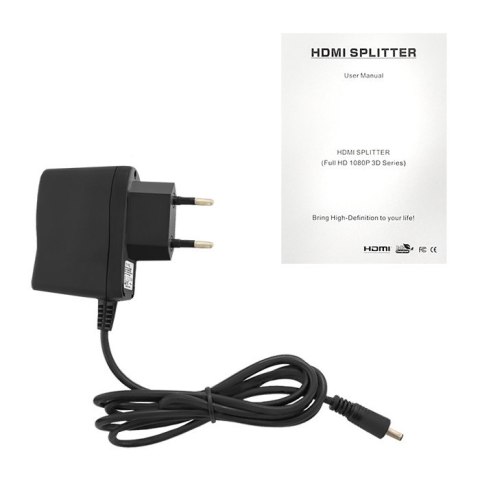 Qoltec Aktywny rozdzielacz Splitter HDMI 1x2 v.1.3b