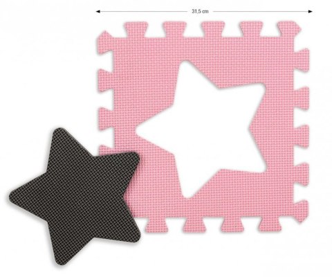 Mata piankowa puzzle Jolly 4x4 Shapes - Pink Grey