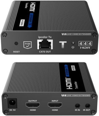 Konwerter HDMI na LAN 4K Spacetronik IP SPH-676C - zestaw