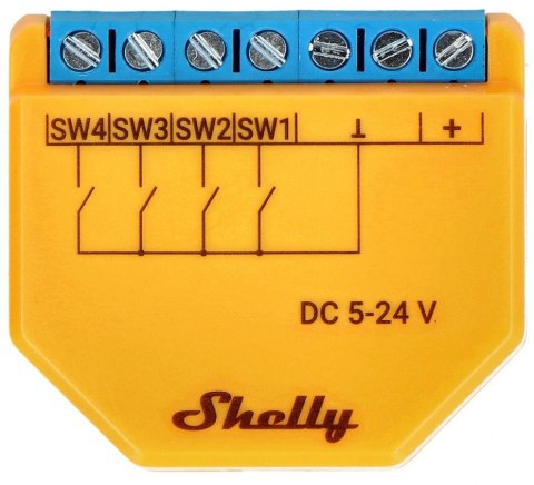 Shelly Plus i4 DC Kontroler/aktywator scen WIFI 5-24V DC