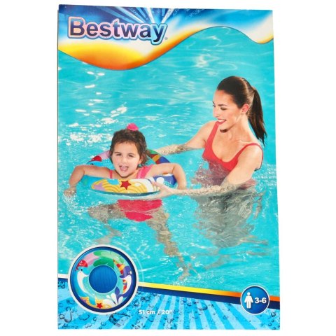 BESTWAY 36113 Koło dmuchane kółko 51cm delfiny