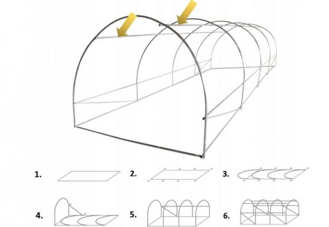Szklarnia ogrodowa warzywniak tunel foliowy segment zielony 300 x 200 x 200 cm