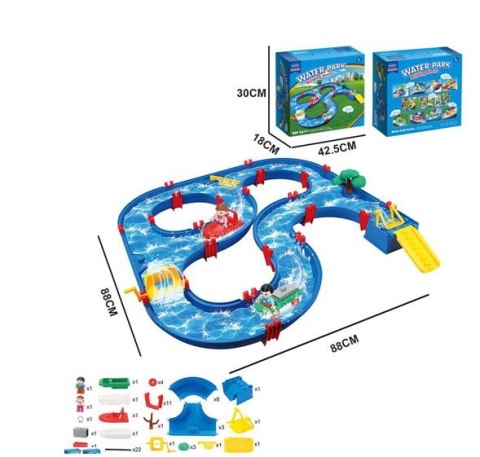 Tor wodny plastikowy zabawka ogrodowa 64 elementów
