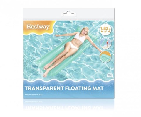 Bestway 44013 Dmuchany materac plażowy Przezroczysty Niebieski 1.83m x 76cm